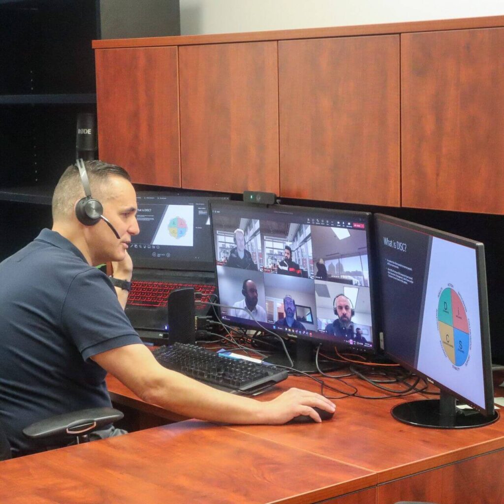 Next Step Chief Revenue Officer in a Microsoft Teams Meeting with the Managed IT Services Team
